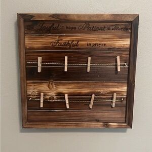 Homemade Woodburned Prayer Board
